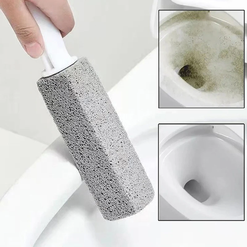 

1/2pcs Pumice Stone Toilet Brush Bathroom Wc Wand Tile Sink Bathtub Limescale Stain Remove Long Handle Cleaning Tool