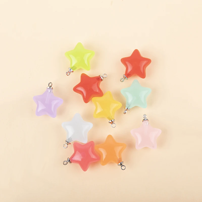 10 шт./упаковка круглые подвески-звезды