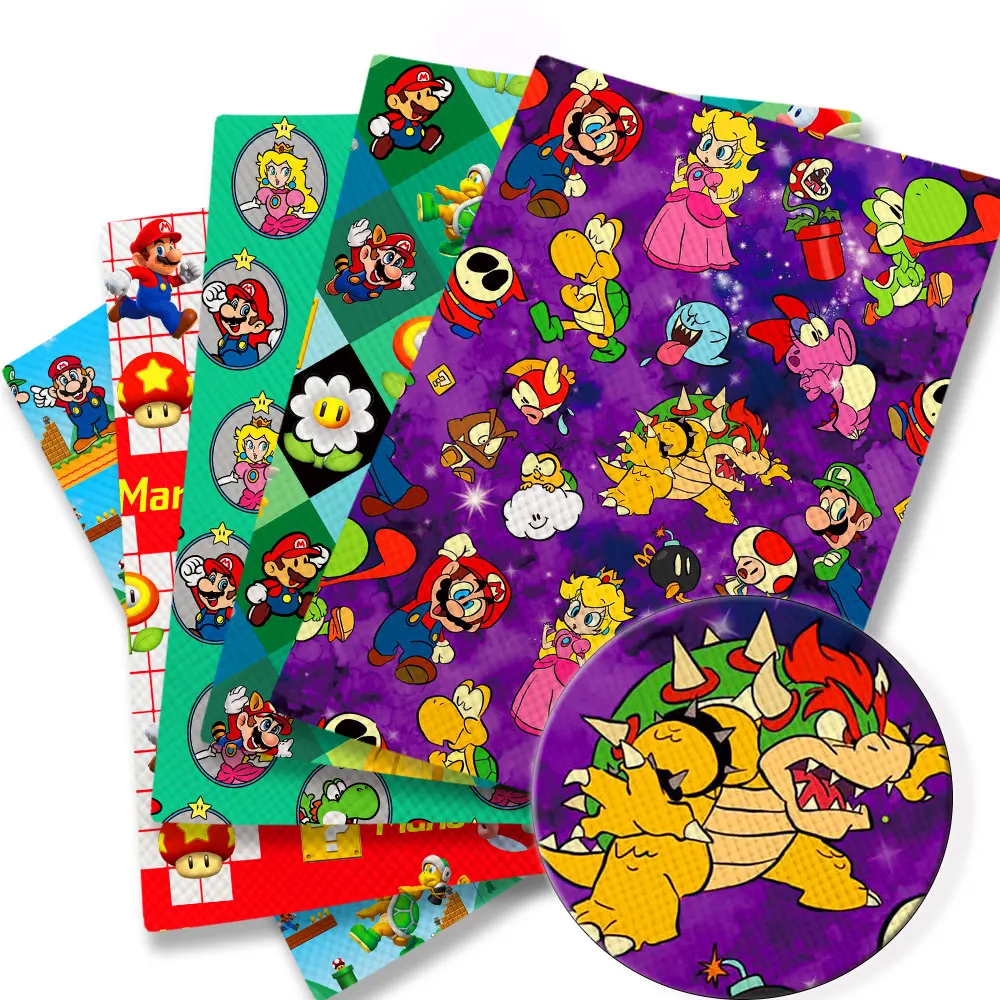 

Mario game Fabric140*50cm Handmade Sewing Patchwork Quilting Baby Dress Home Sheet Printed Fabric Fabric Sewing Kids Fabric