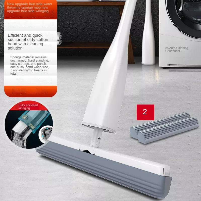 

Stand-Able Storage Hand Wash-Free Self-Washing Water Mop Artifact for a Lazy