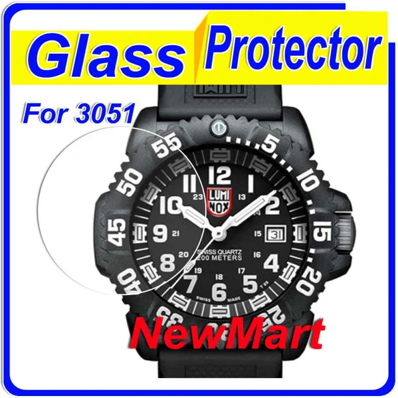 

3Pcs Glass For 3051 1925 6402 1801 8802 3050 3053 3001 3152 3059 3181 8823 9H Tempered Protector For Luminox Men's Watch