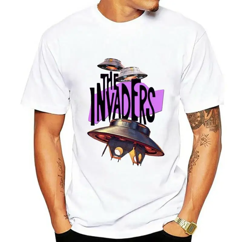 

Футболка The Invaders Men 'ss & Wo men 'ss, Классическая мужская футболка с изображением НЛО летающей тарелки инопланетянина и научной фантастики в сериа...