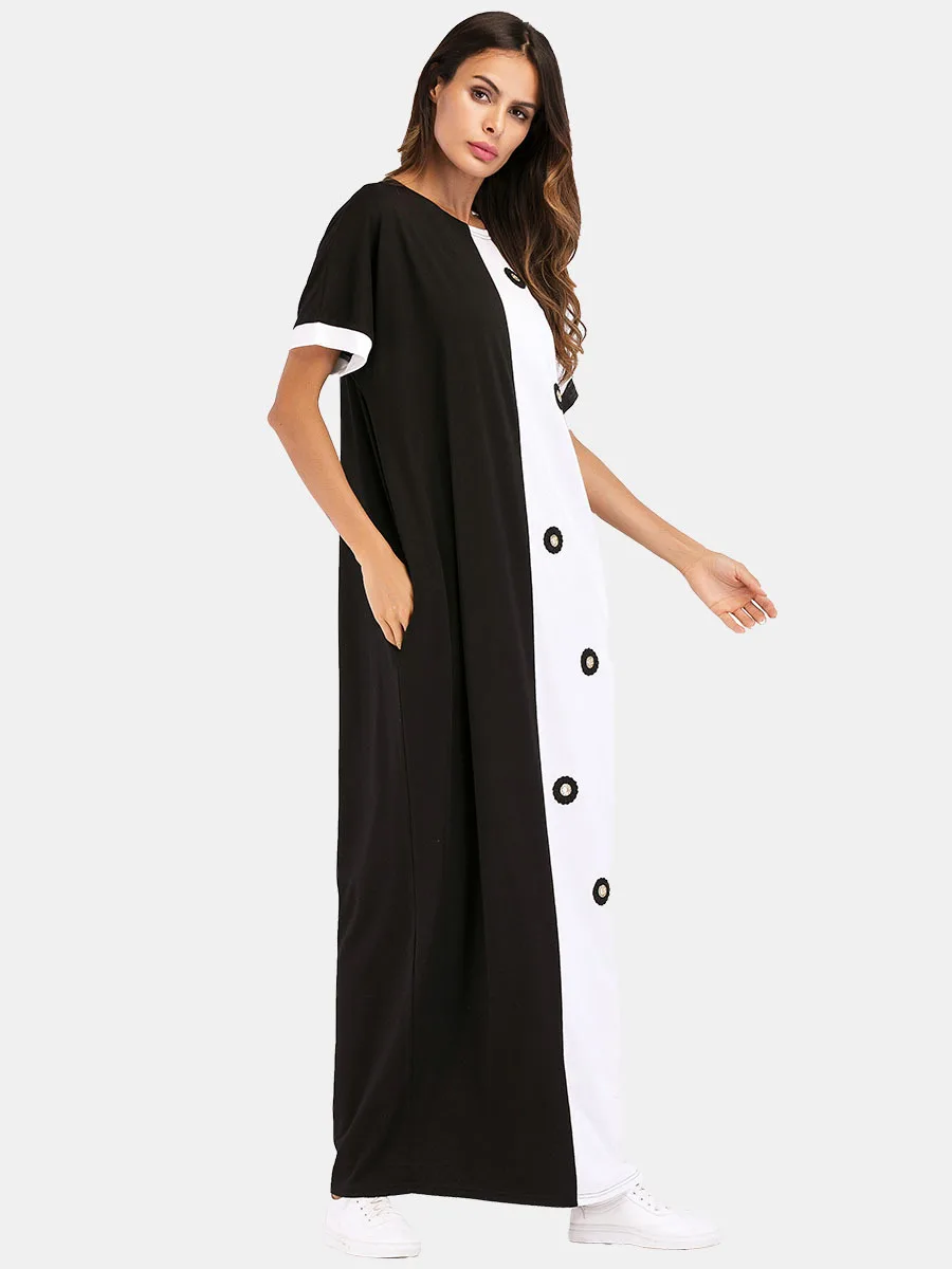 

Muslim women Long sleeve hijab Dress maxi abaya jalabiya islamic women dress clothing robe kaftan Moroccan fashion 2020