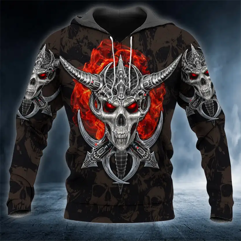 

Gray And Red Tattoos Viking Warrior Skull 3D Printed Hoodies For Men/Women Streetwear Sweatshirts Zip Up Hoodie Sudaderas Hombre