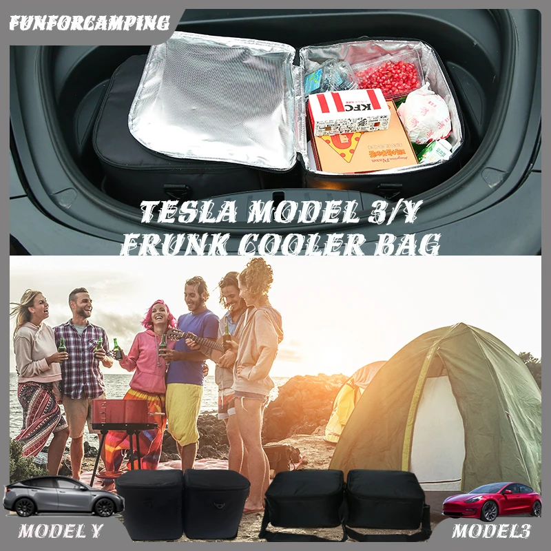 

For Tesla Model 3 Model y Frunk Cooler Organizer Insulation Bag Front Trunk Storage Organizers 2022 Model 3 model Y Accessories