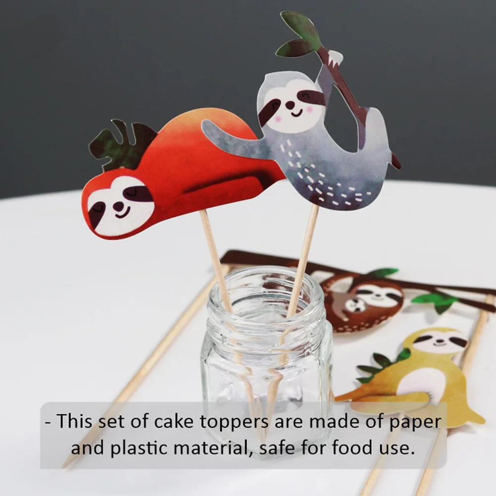 16 шт. ленивый рак с милым ленивцем торт вставка украшение для открытки топпер дня