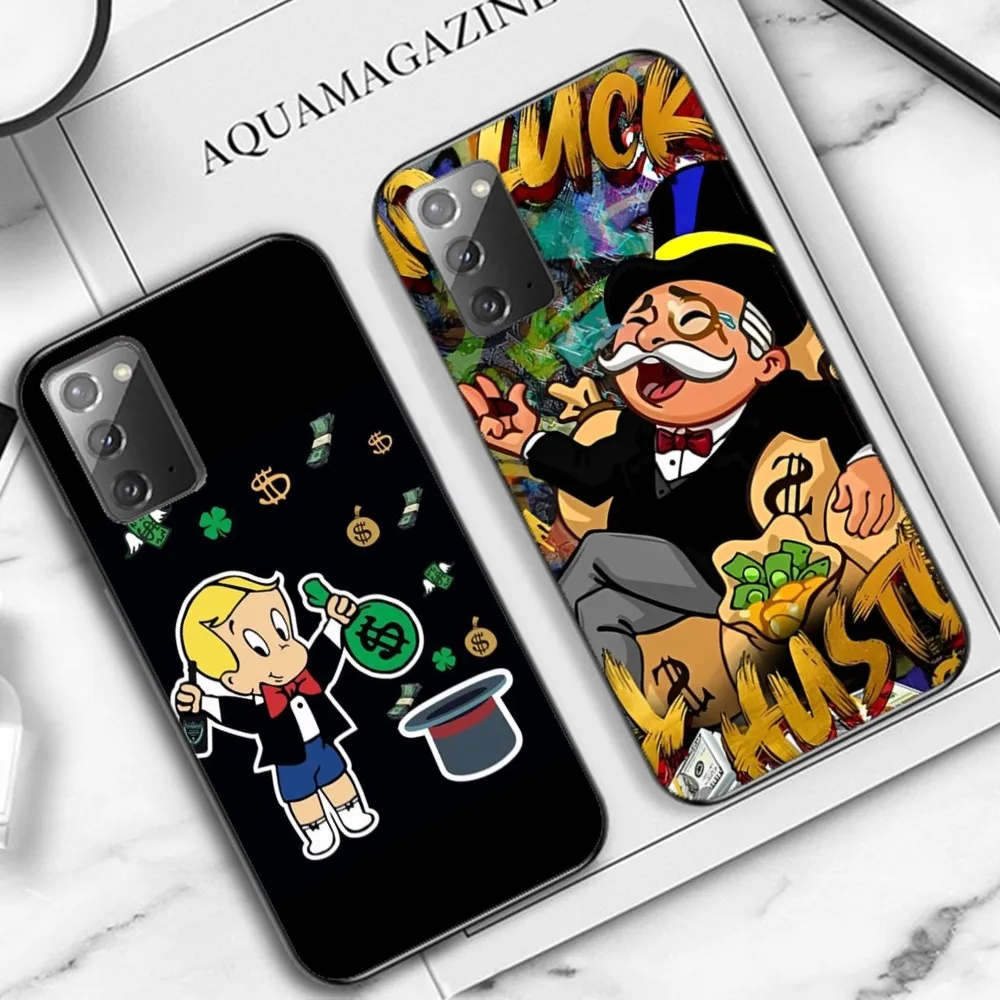 

Cartoon Dollar Monopolys Phone Case For Samsung Note 8 9 10 20 pro plus lite M 10 11 20 30 21 31 51 A 21 22 42 02 03