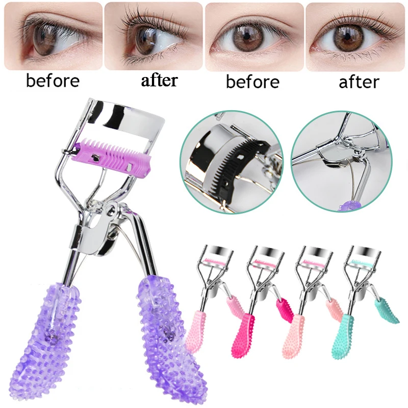 

1PC Lady Professional Eyelash Curler With Comb Tweezers Curling Eyelash Clip Cosmetic Lasting 3D Eye Beauty Tool Accessories