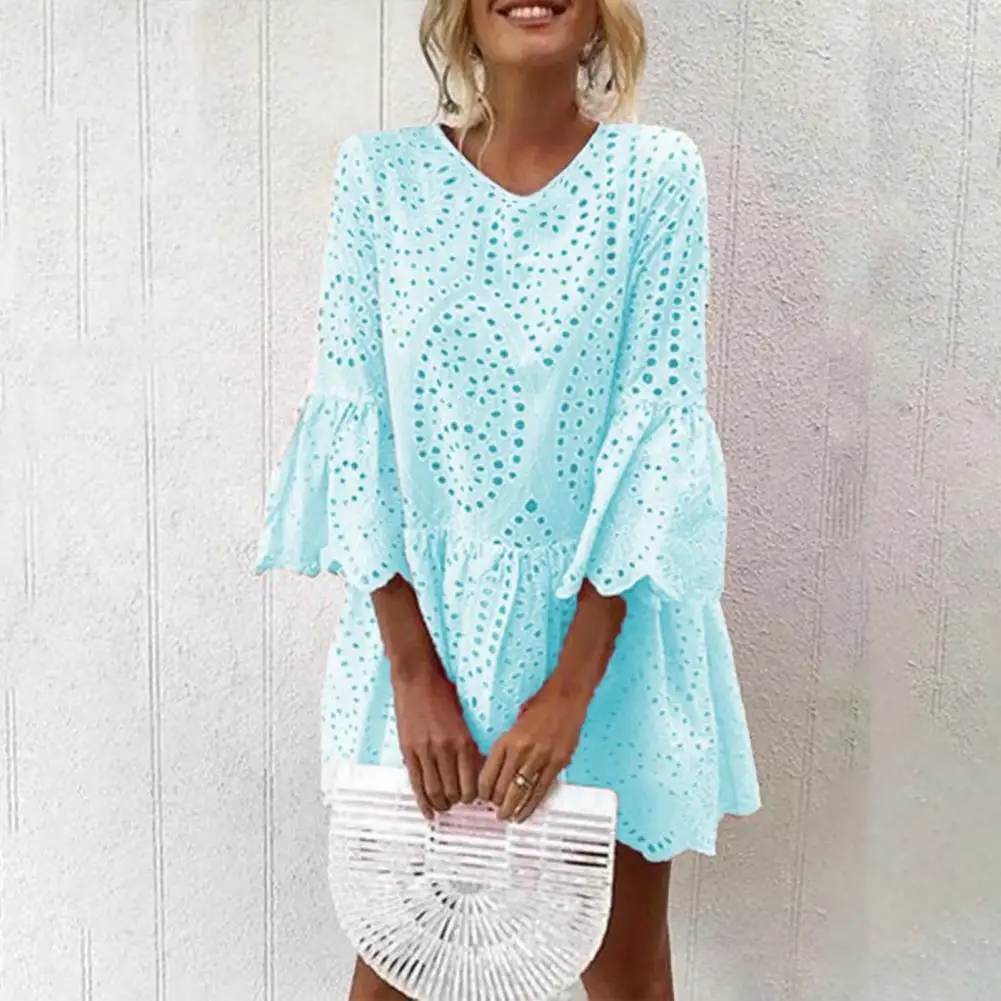 

Material: This dress for women is made of cotton and linen, high elasticity, the fabric is soft and comfortable.