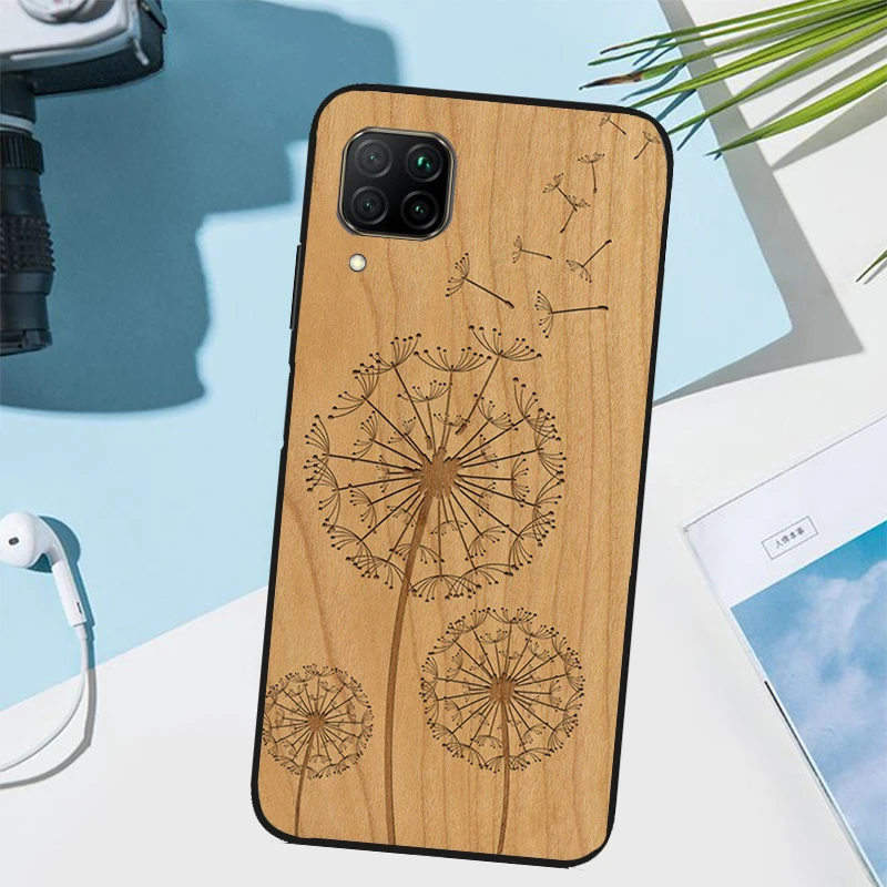 Чехол с леопардовым принтом и компасом из дерева для Huawei Nova 7i 8i 3i 11i 12i 9 10 SE Y73 Y90 Y70 Y72 Y61 Y91 P30 P40 Lite P60 Pro (art.: 3920db4424ae6) - 3920db4424ae6