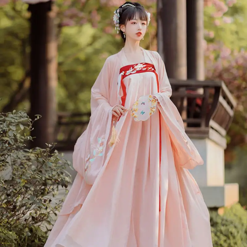 

Женское платье Hanfu, Женский костюм для косплея, костюм для вечеринки, набор из 3 предметов