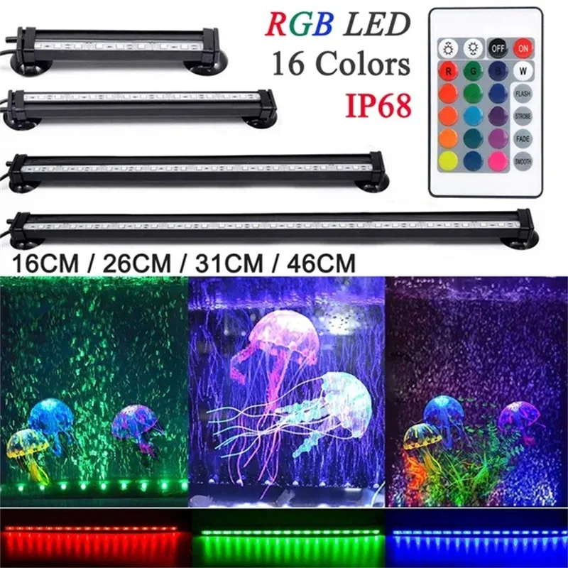 Aquarium LED Colorful Bubble Light Color Changing Slow Flash Light LED Waterproof Diving Light Clip Fish Tank Light Lamp Decor