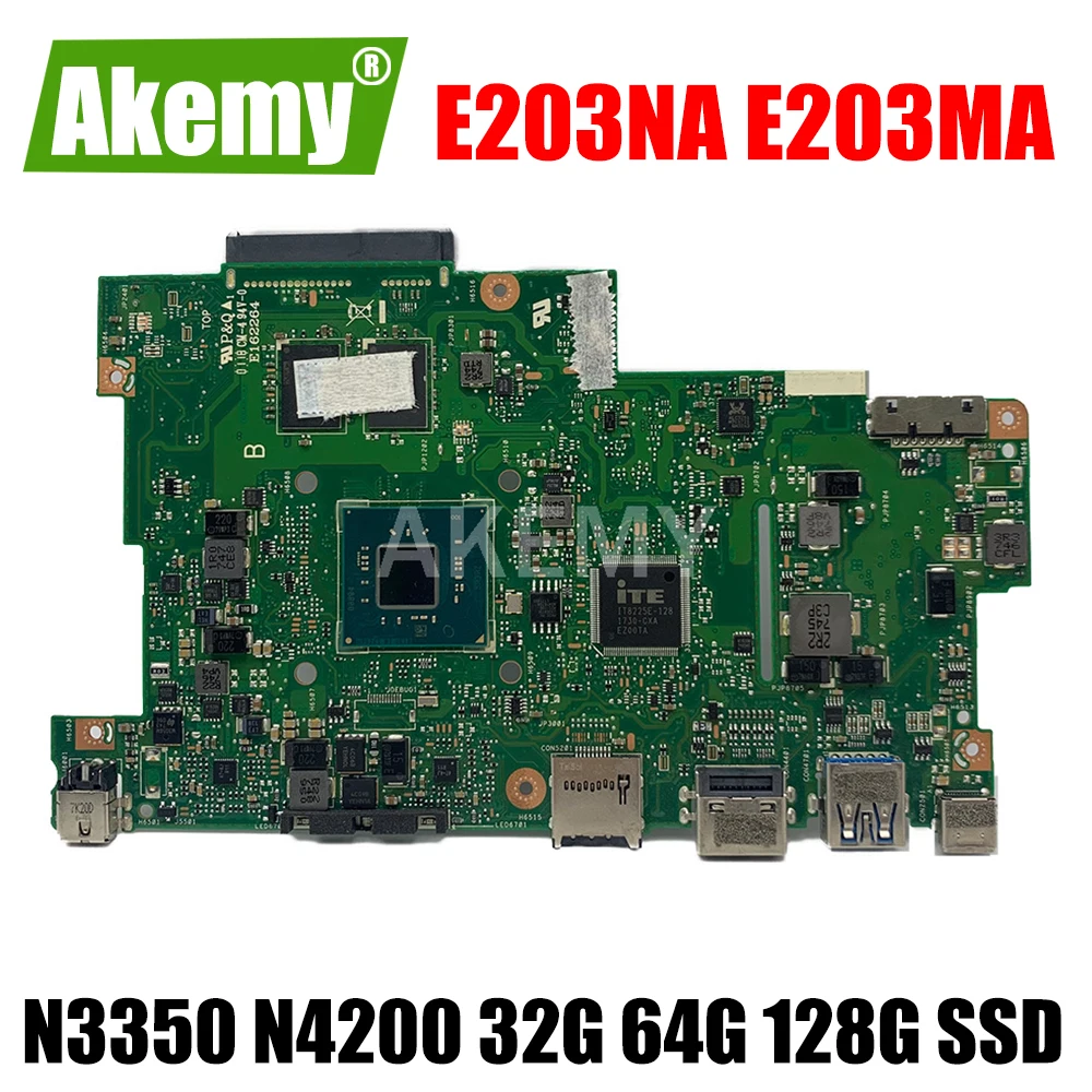 

Материнская плата E203NA E203MA N3350 N4200 CPU 2 ГБ 4 ГБ ОЗУ 32 Гб 64 Гб 128 Гб SSD для Asus E203N E203NA E203 e203не E203M материнская плата Laotop