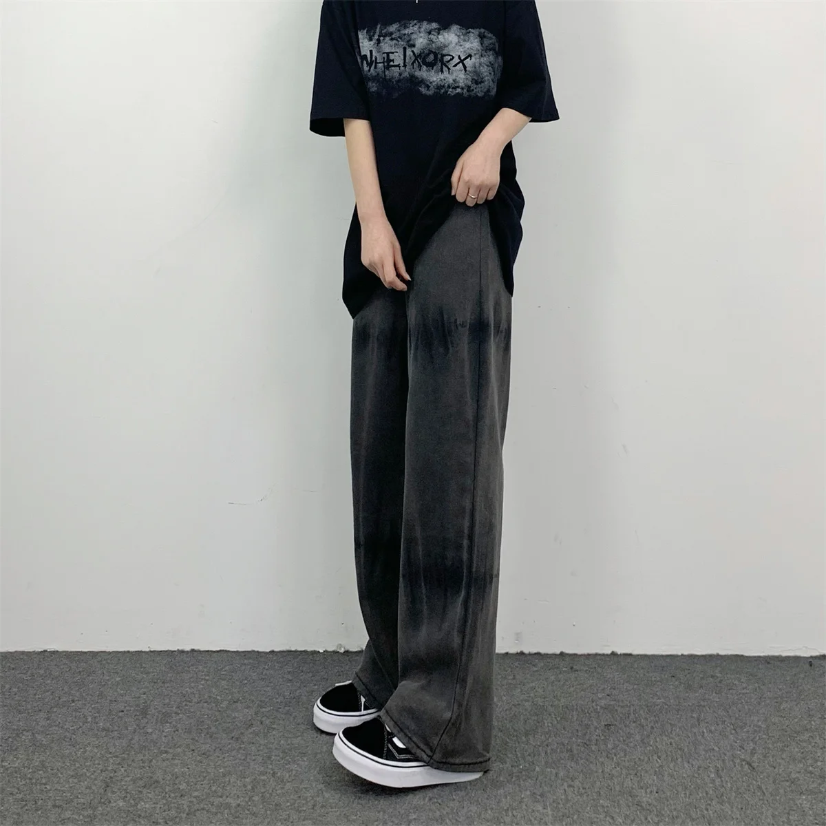 Pants Men's Jeans Hip Hop Loose Jeans Hip Hop Street Design Tie Dye Straight Pants Women's Loose Jeans Y2k Men Jeans Casual Men