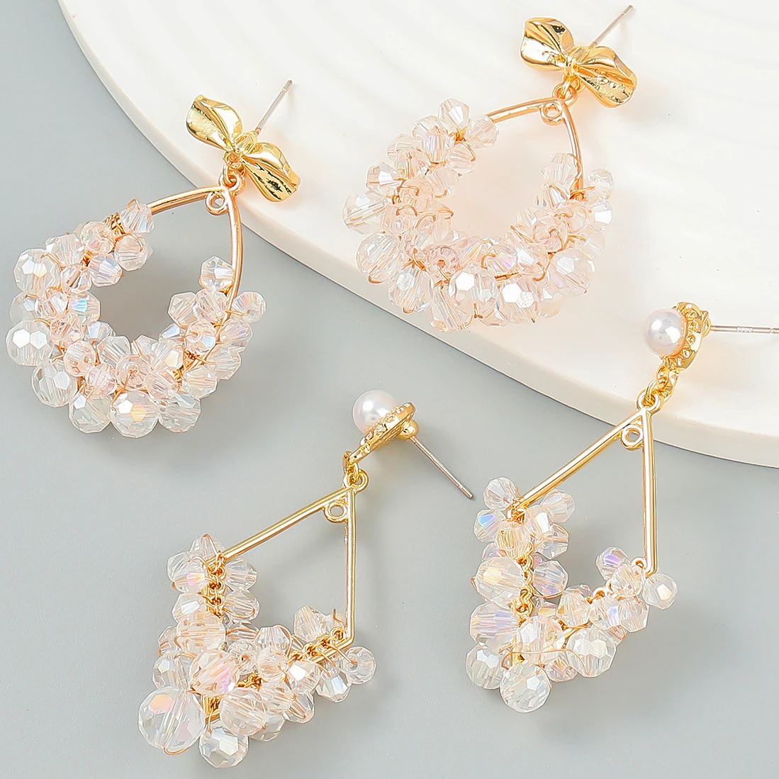 

Fashion Bohemian Hand-woven Crystal Earrings Wholesale