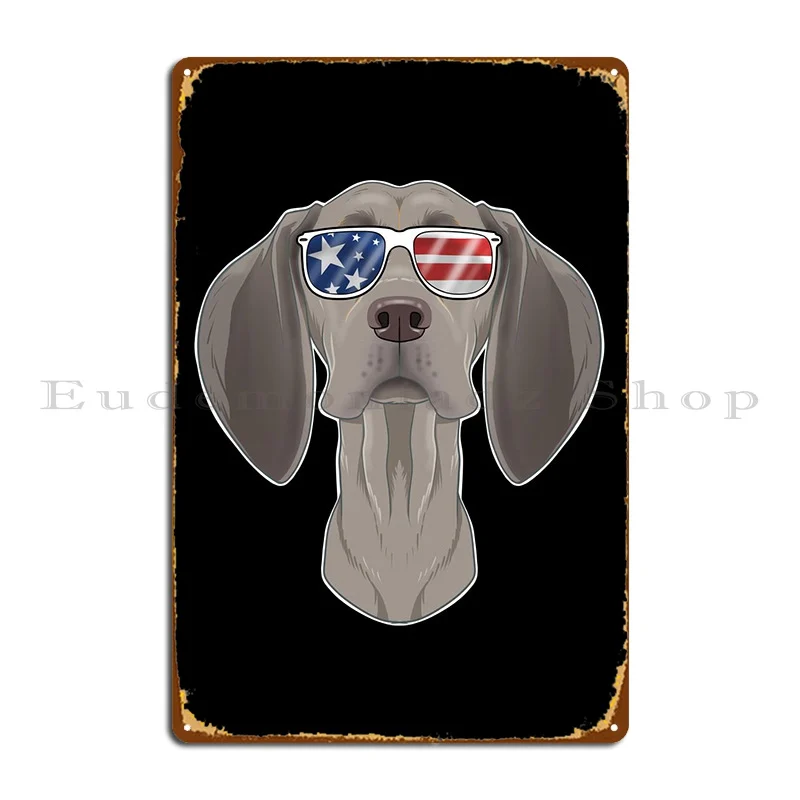 

Weimaraner USA Sunglasses Metal Sign Wall Cave Bar Cave Kitchen Personalized Club Tin Sign Poster