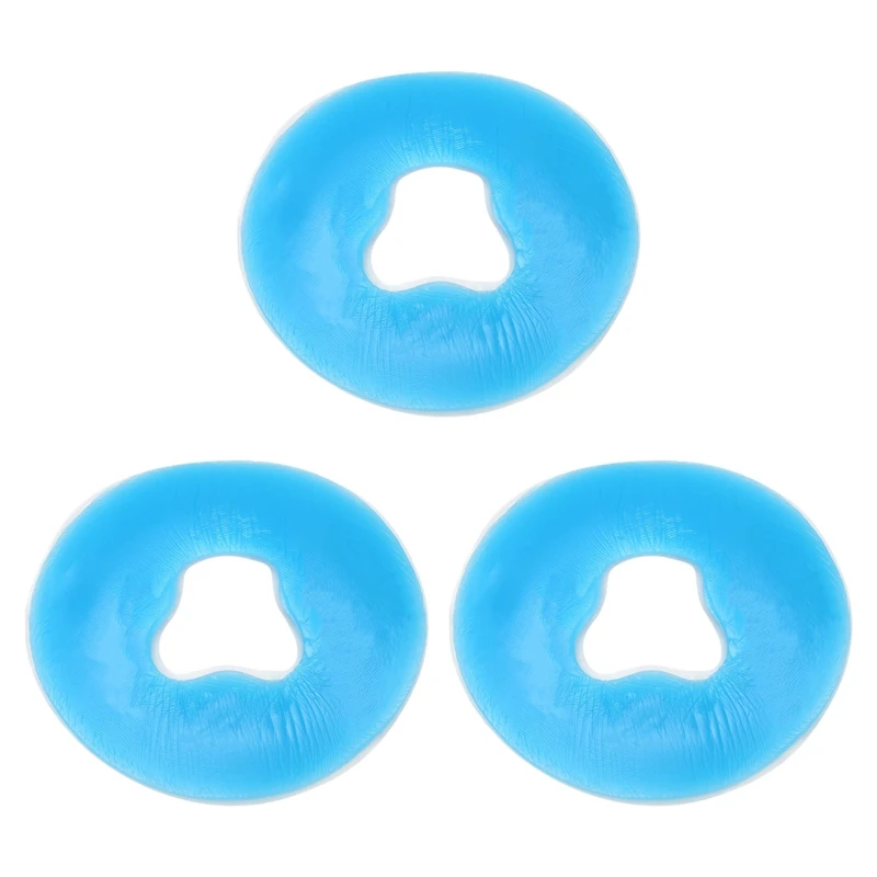 

3X Soft Salon SPA Massage Silicone Face Relax Cradle Cushion Bolsters Beauty Care - Blue, M
