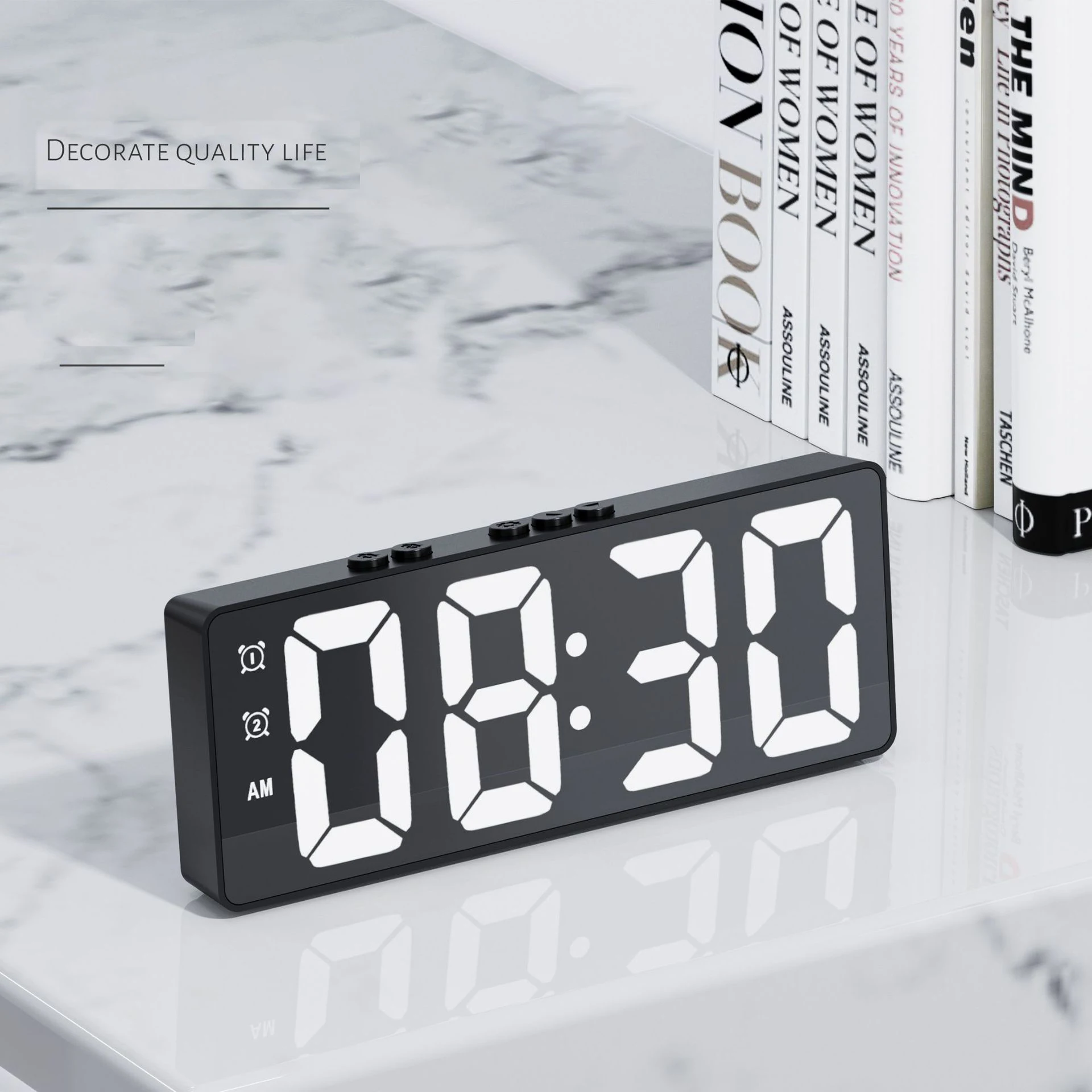 

Электронные часы, северные часы, голосовое управление, цифровой будильник, Настольный будильник, отключение звука светодиодный-часы