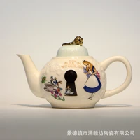 cartoon teapot mug teacup ceramic tea cup with lid