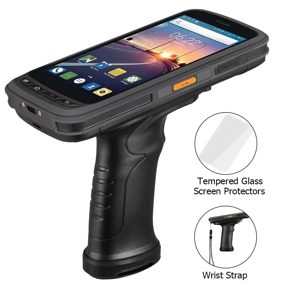 

Портативный лазерный 2D сканер штрих-кода сборщик данных Android 1D LF HF UHF RFID
