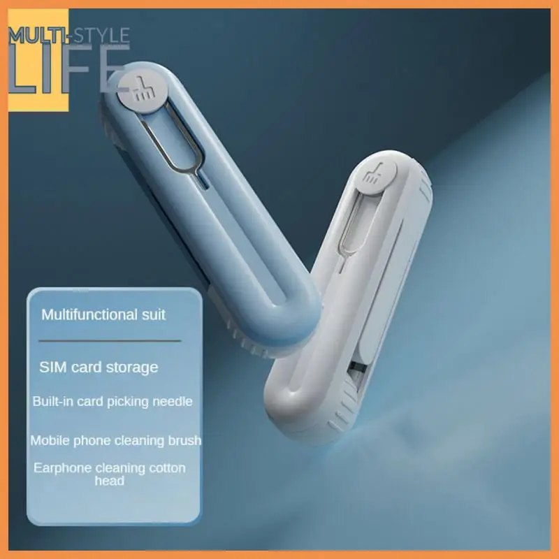

Soft Brush Head Earphone Hole Cleaning Brush No Hair Fall Double Head Headphone Charging Compartment Cleaning Long Life
