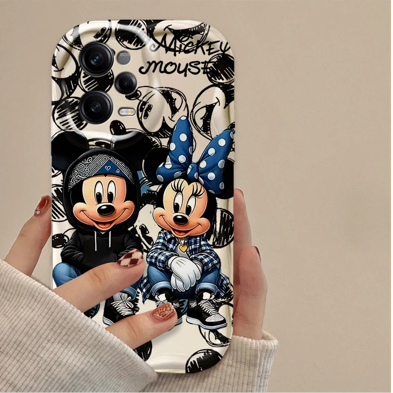 Чехол Disneys Mickeys Minnies Mouse 3D Wave для Xiaomi Mi 14 12 12T 11 Lite Poco M6 X6 X5 X4 F4 M3 Pro 4G 5G Мягкий