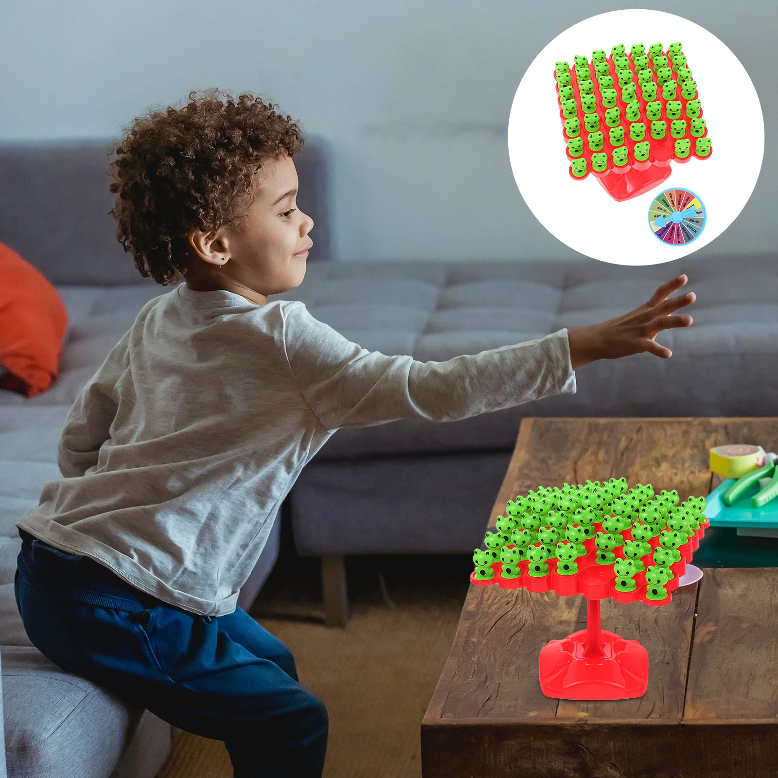 

Number Frog Balance Tree Parent-child Puzzle Toys Desktop Battle Game Abs Kids Stacking
