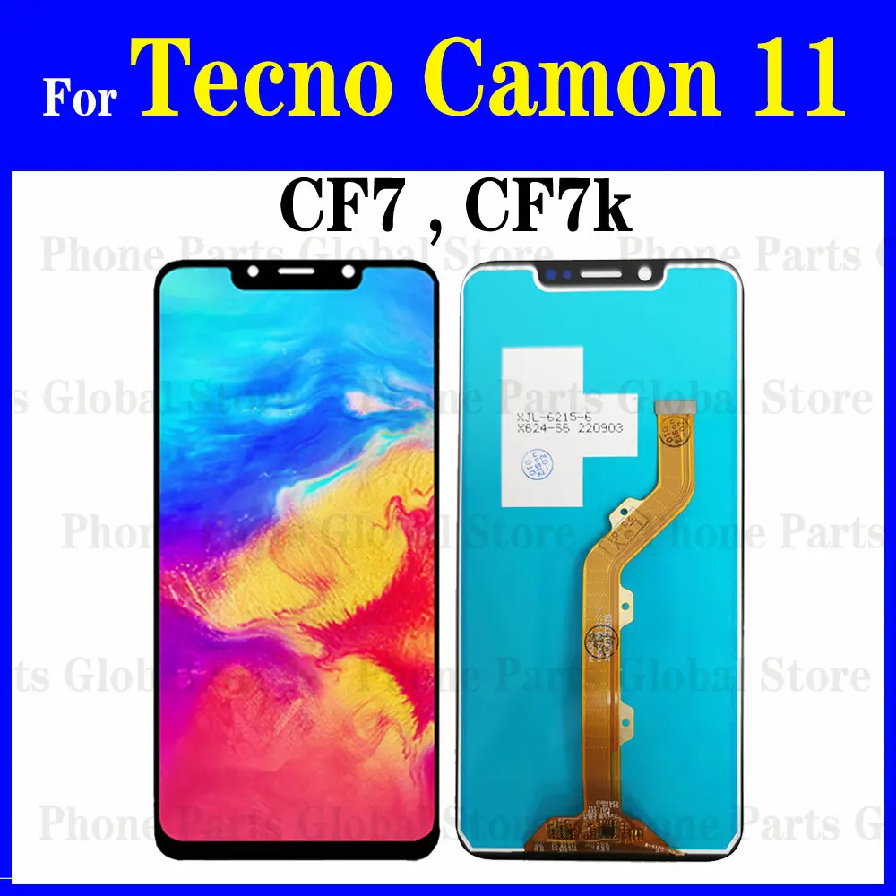 ЖК-дисплей 6,2 дюйма для Tecno Camon 11 CF7 CF7k, сенсорная панель, дигитайзер, датчик в сборе для Camon11, запасные части для телефона