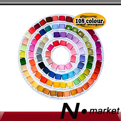

2023 news 50 colors USA fashion Cross stitch Embroidered Thread Insole Thread 108 colors Suit Winding Thread Board