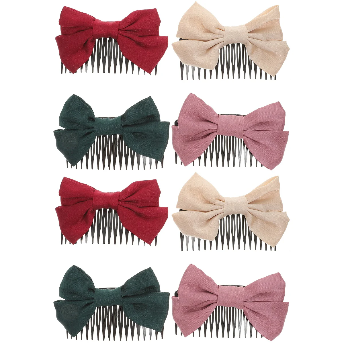 

8 Hair Combs Ribbon Bows Hair Clips Hair Accessories Hairpins