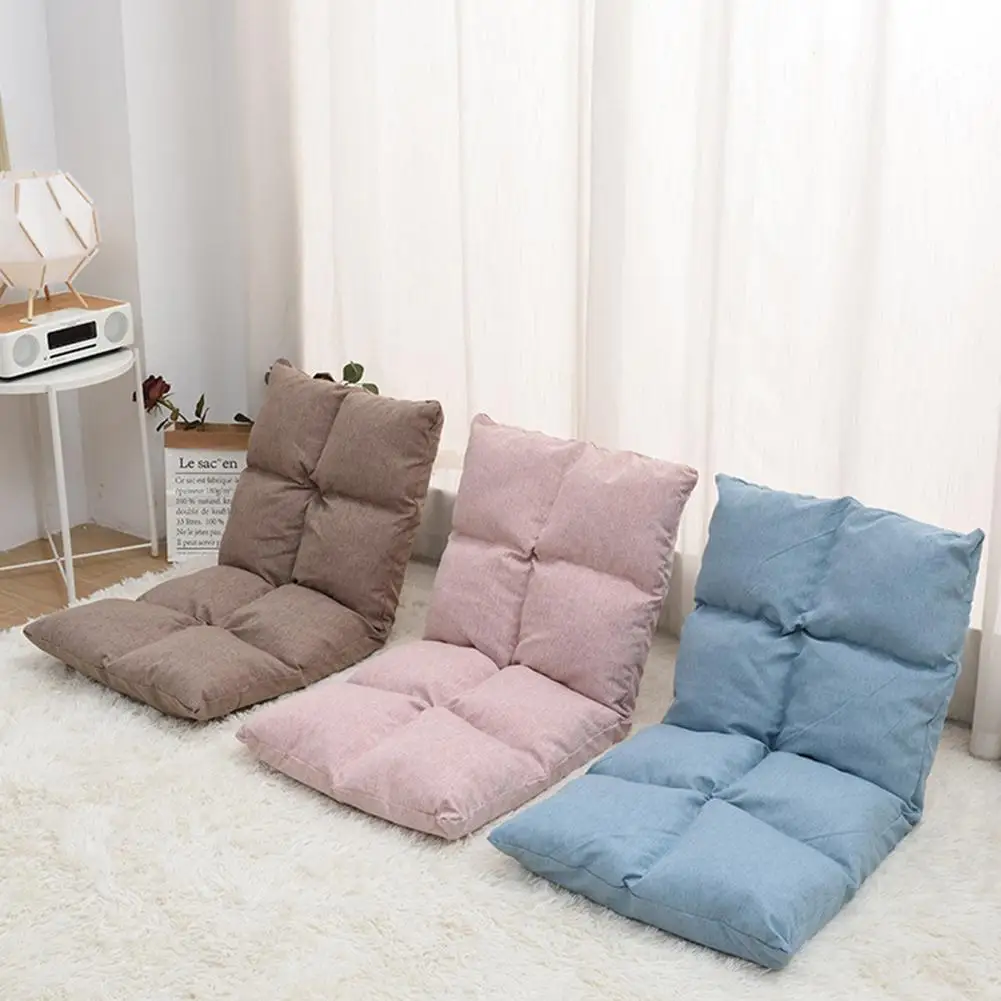 

Japanese Floor Chair Folding Adjustable Lazy Sofa Chair Floor Gaming Sofa Chair Padded Lounger Soft Recliner With Back Support