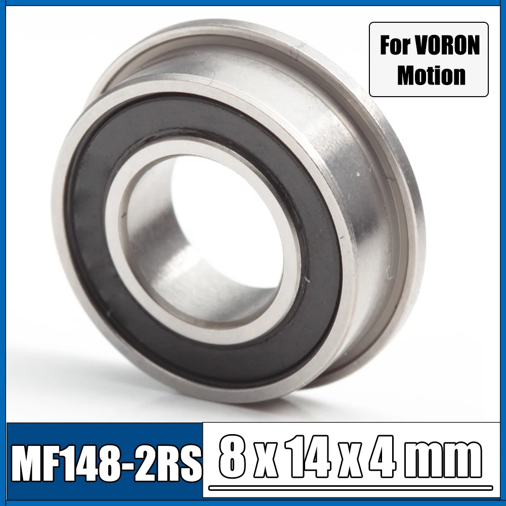 MF148RS подшипник 8*14*4 мм ABEC-7 F148-2RS фланцевые шарикоподшипники для VORON 0 движения, использовать в A/B приводные блоки Idlers XY Joint