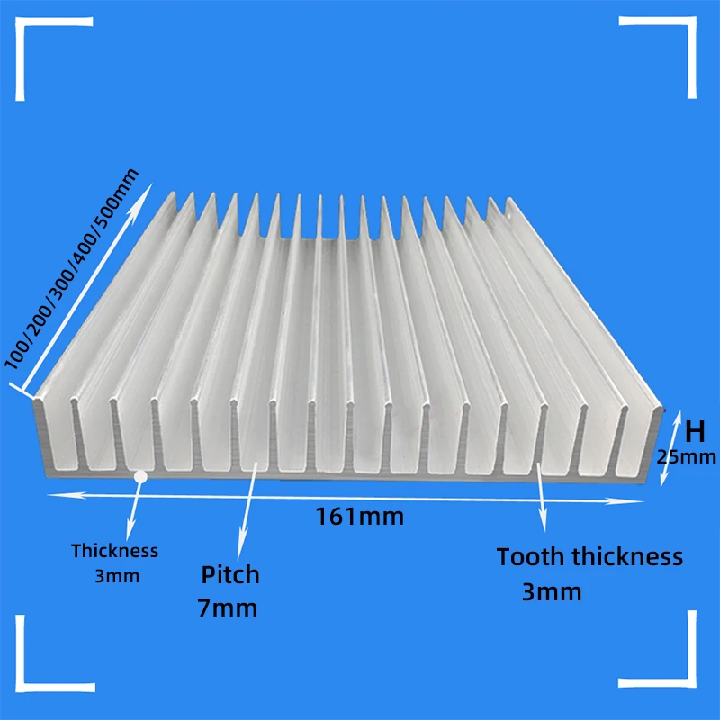 

161*100*25mm Aluminum profile heat sink electronic aluminum alloy heatsink aluminum plate радиатор radiator aluminiowy