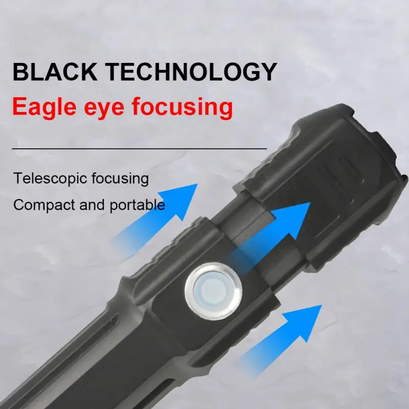 

Torch 18650 Long Range Strong Light Portable Powerful Camping Outdoor Floodlight One-piece Telescopic Zoom Usb Rechargeable Lamp