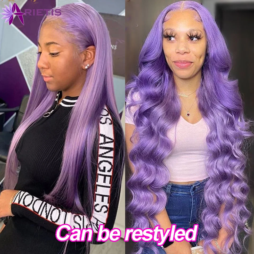 Парики из человеческих волос пурпурного цвета плотность 180% прямые волосы HD