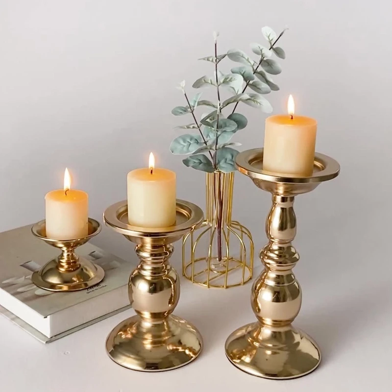Metal Candle Holder Geometry Creative Candle Stand Bracket Candlestick for Home Wedding Party Romantic Dinner Decor Supplies