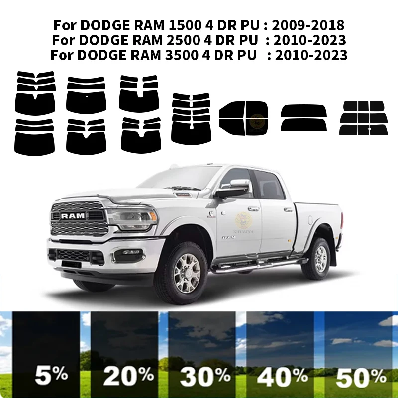

Precut nanoceramics car UV Window Tint Kit Automotive Window Film For DODGE RAM 3500 4 DR PU 2010-2023