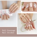 2020New прибытие наклейки на ногти французский стиль обертывания полное покрытие клей 1416 Советы цветок водонепроницаемый дизайн ногтей украшения аксессуары