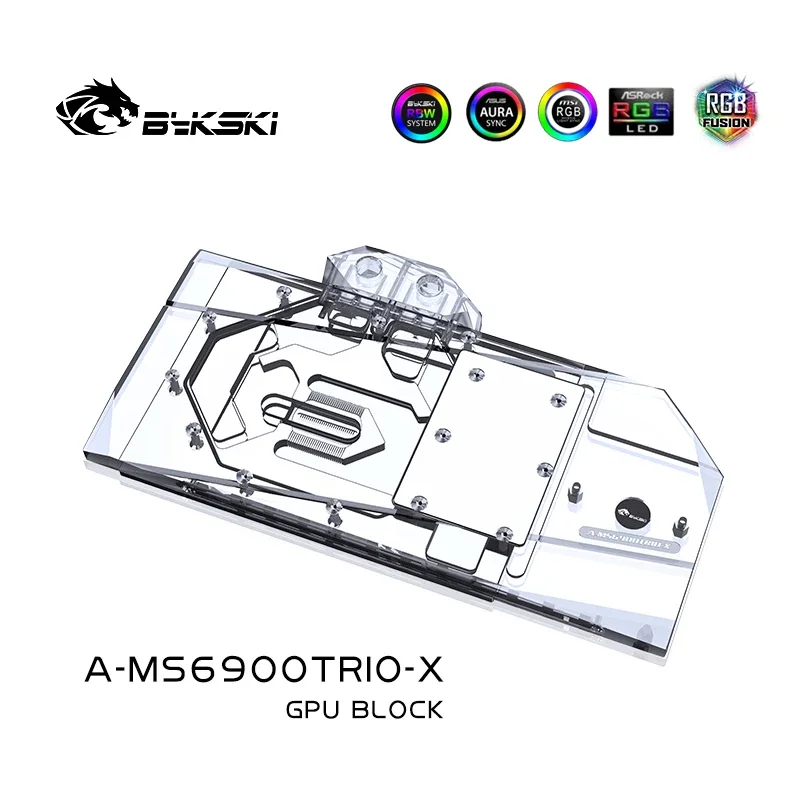 Фото Водоблок Bykski A-MS6900TRIO-X / Медный радиатор для видеокарт MSI RX 6800XT/6900XT Gaming X Trio / RX6950 GamingX №2