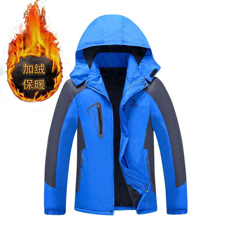 2022newcasual Fleece Thickened Warm Charging Clothes Men's Outdoor Cotton-padded Winter Coat Large Size Casual Work Clothes Tide