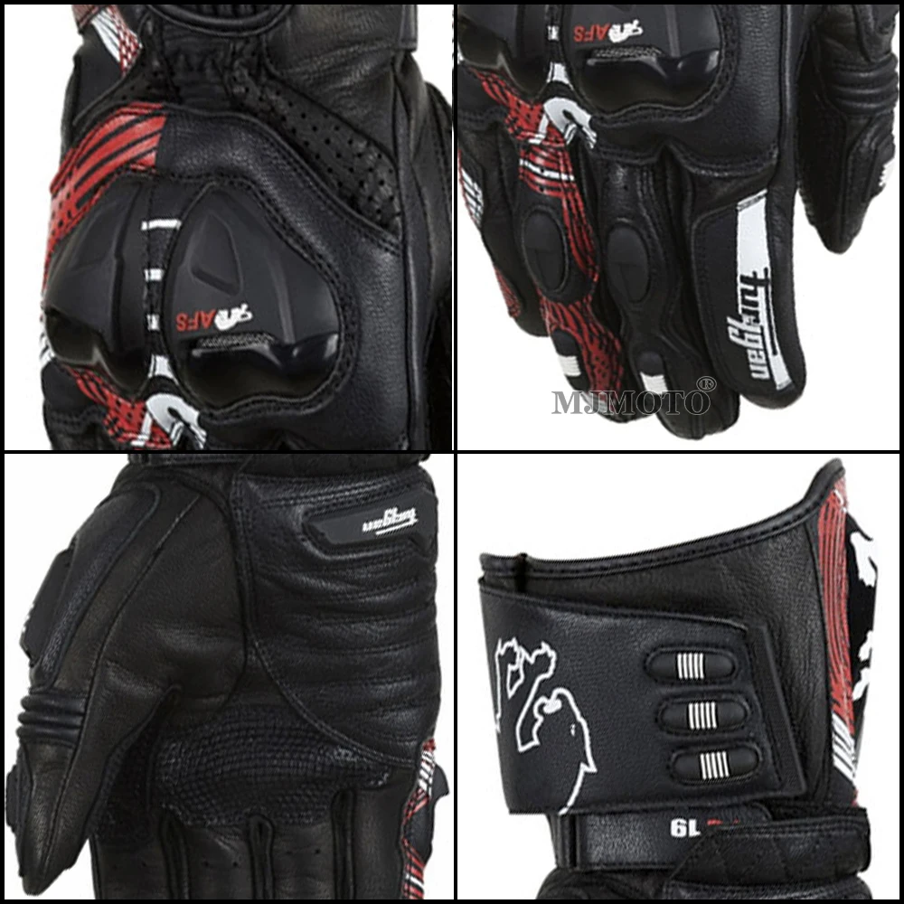 Мотоциклетные Перчатки AFS 19 из натуральной кожи с сертификацией CE спортивные
