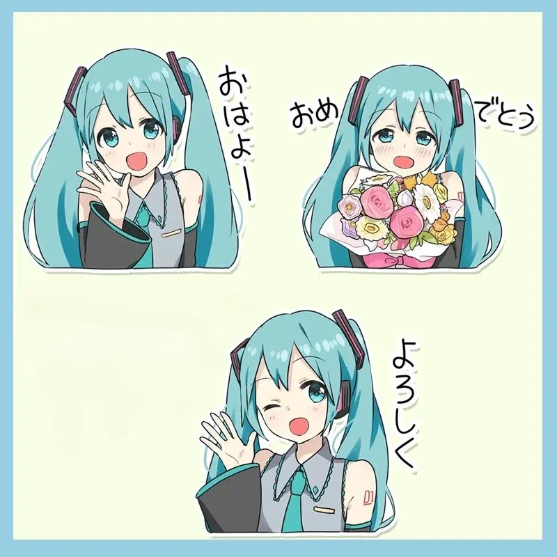 Hatsune Miku наклейка водостойкая аниме милая кавайная мультяшная Diy Наклейка учетная