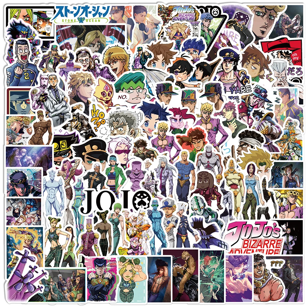 10/30/50/100Pcs/Set Anime JoJo Bizarre Adventure Graffiti Stickers Guitar Motorcycle Luggage Suitcase Classic Toy Decal Sticker