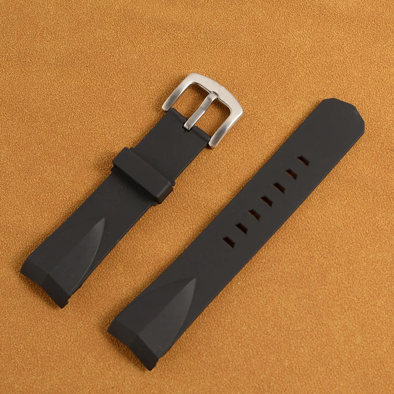 For Corum Admiral Cup Rubber Bracelet 22mm Watch Buckle Clasp Black Blue