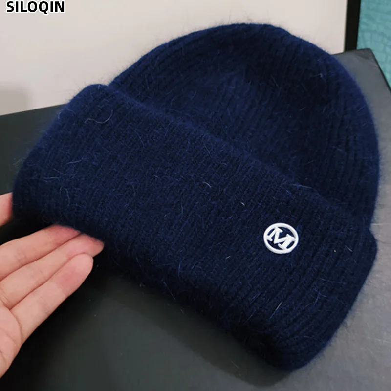 

Autumn Winter Trend M Logo Wool Cap Men's Women's Keep Warm Beanie Hat Couple Hat Solid Color Knitted Hats New Millinery Gorra