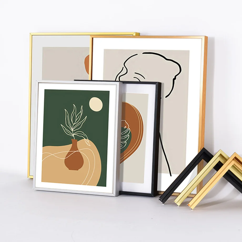 Многофункциональные современные алюминиевые металлические фоторамки черные