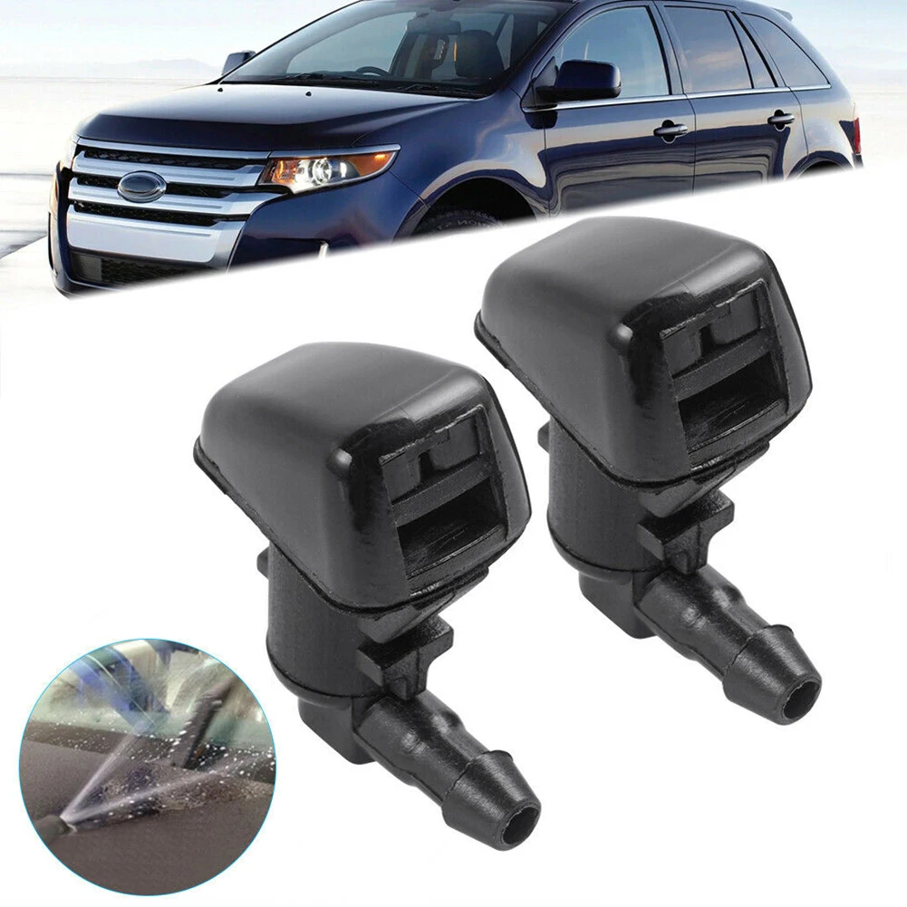 

1 Pair Car Front Windshield Washer Wiper Nozzle Sprayer For Ford Edge MKX 2011 2012 2013 2014 2015 Washer Nozzles Accessories