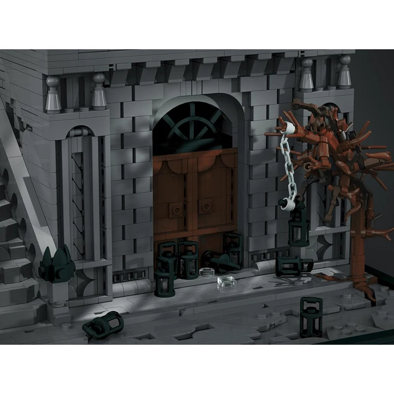 Фото Изысканный новый строительный блок MOC, улицы Yharnam, технические модули, кирпичи, модель, подарок, Рождественская игрушка, набор для сборки «сделай сам» №4