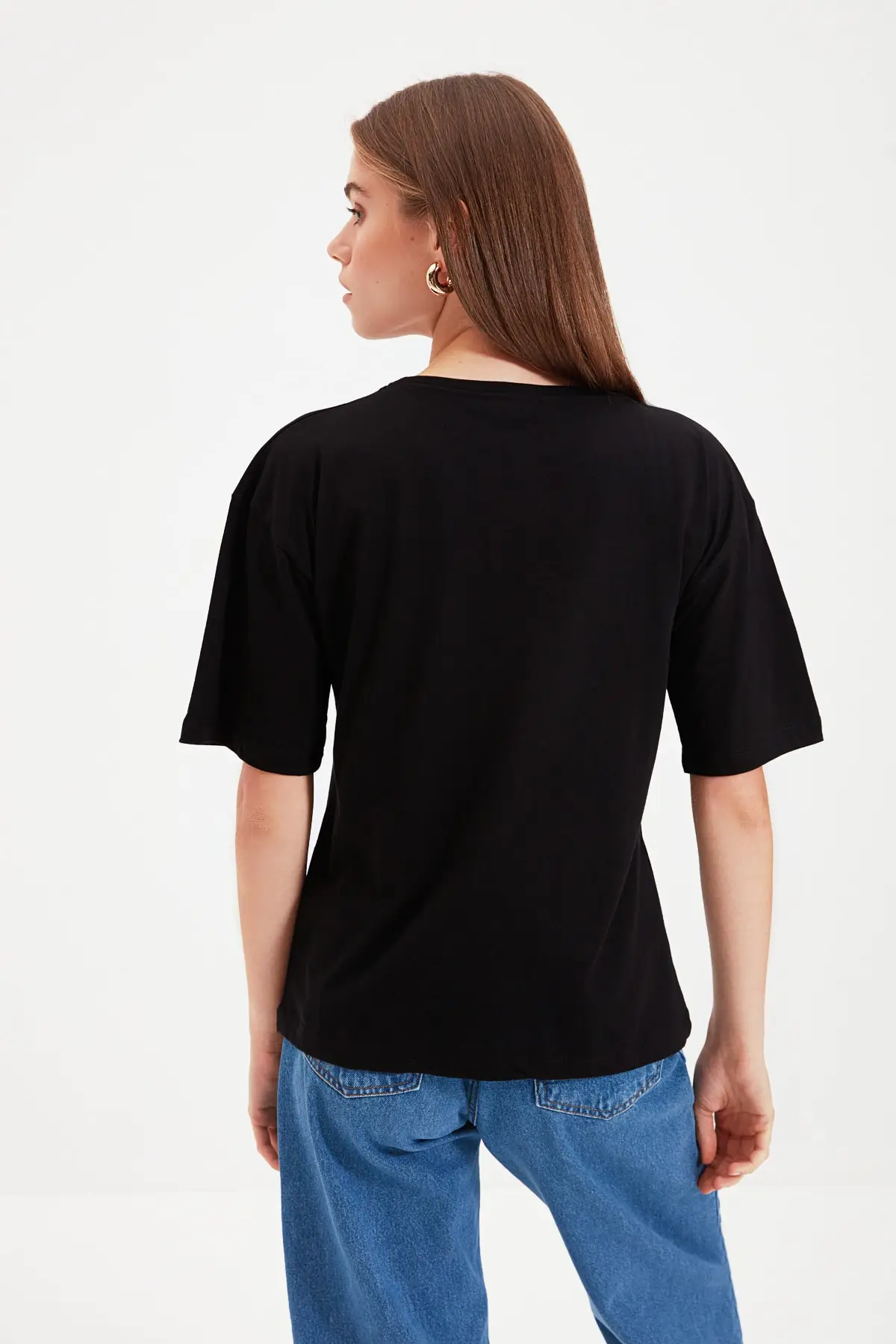 

Trendyol Printed Loose Knitted T-Shirt TWOSS21TS3950
