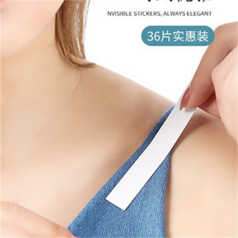 

36PCS Waterproof Dress Cloth Tape Double-sided Secret Body Adhesive Breast Bra Strip Safe Transparent Clear Lingerie Tape
